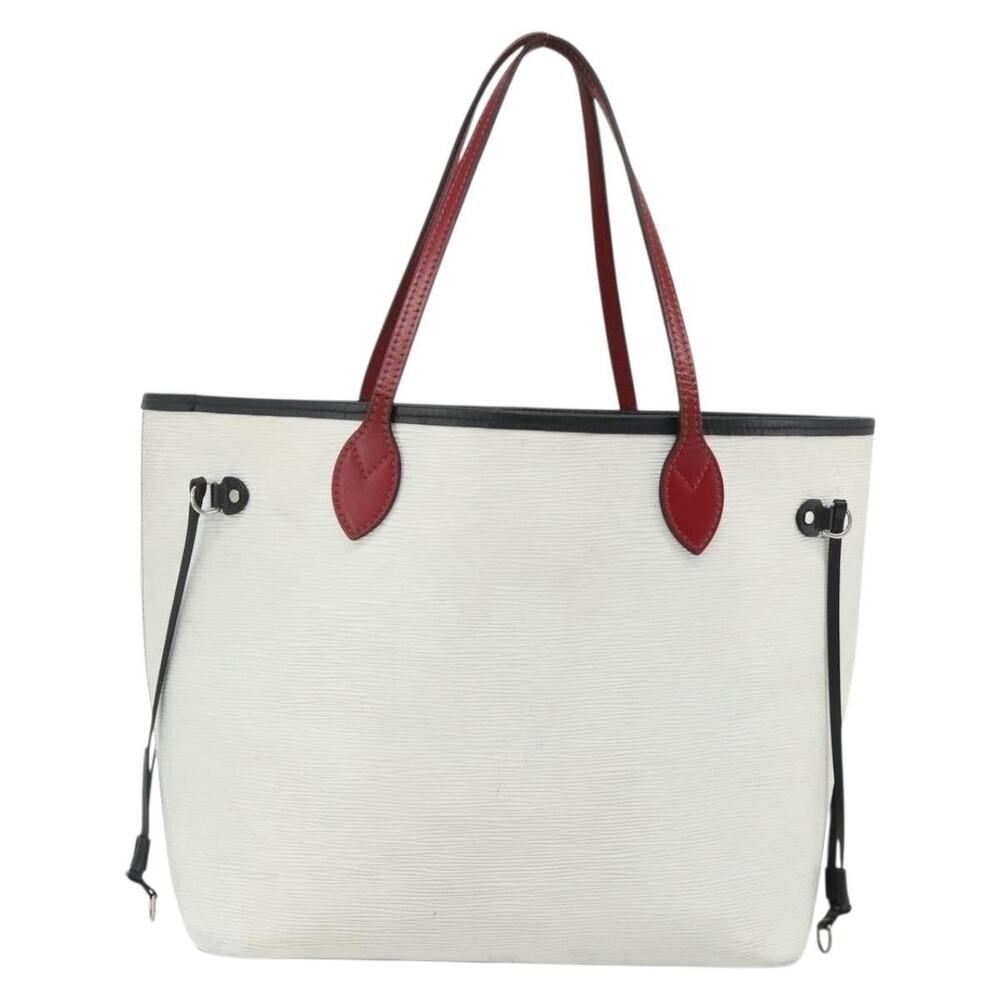 Louis Vuitton Epi Neverfull MM Tote Bag Yellow Pistachian White